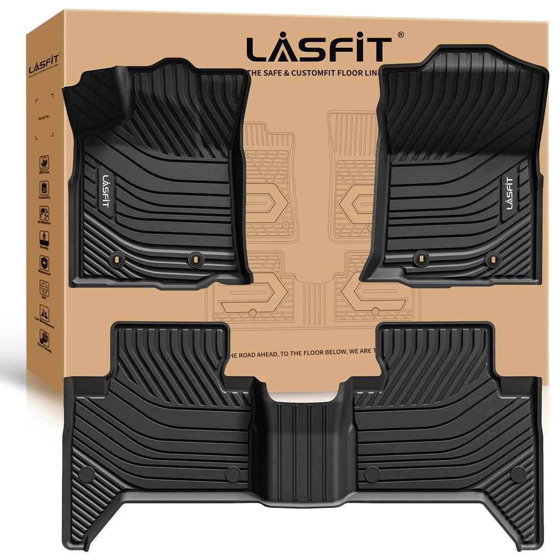 Lasfit Custom Fit Floor Mats (2016-2023 Toyota Tacoma)