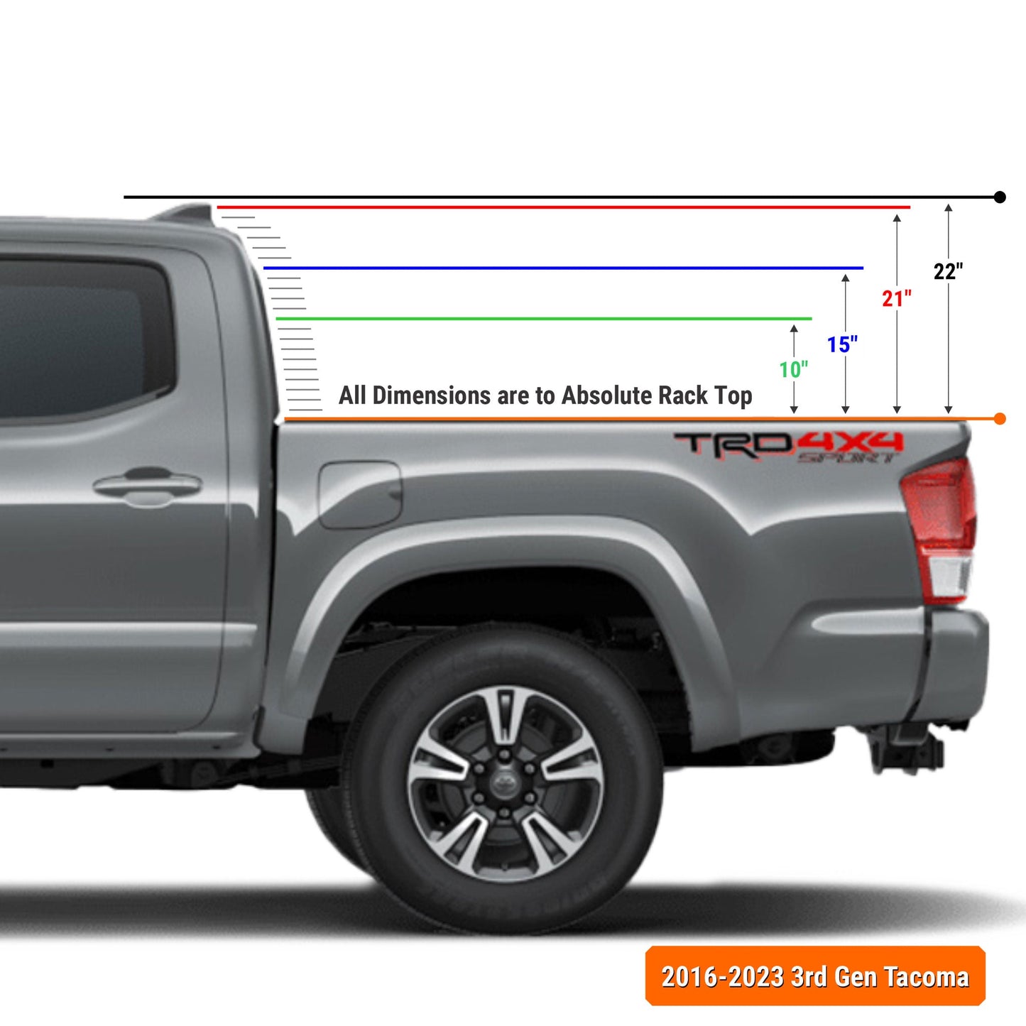 XTR3 Bed Rack for Toyota Tacoma